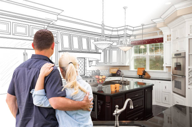 Custom kitchen cabinets installed in a Arlington home